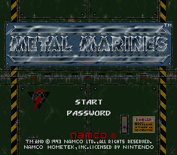 Metal Marines Title Screen